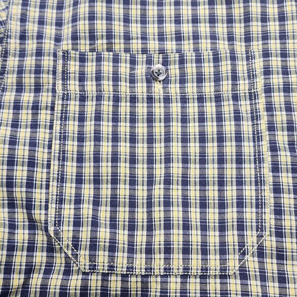Polo Sports Sportsman Ralph Lauren Men's Yellow Blue Plaid Button Up Size XL - Picture 6 of 13